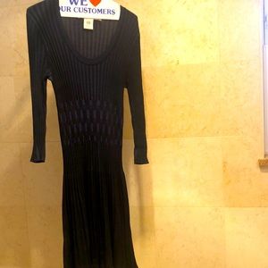 Max Studio Ripped Navy Blue Dress